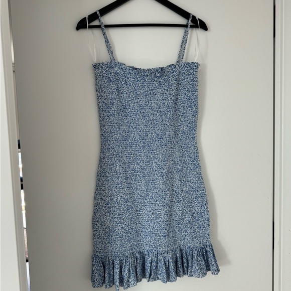 1. State Smocked Mini Dress in Harbor Waves - Picture 3 of 6